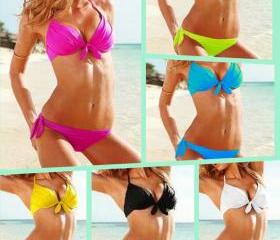 Hot 2PCS Ladys Sexy Push Up Padded Swimsuit Swimwear Bathing Suit Bikini Set